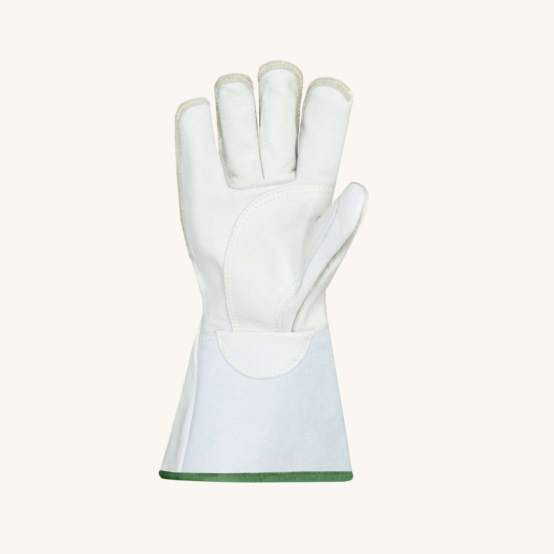 HYDO LEATHER GLOVES ブルー/ホワイト Project Source Small Off-white Leather Construction Gloves